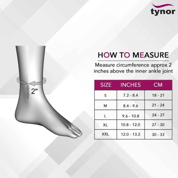 Tynor Anklet Comfeel (Compression,Comfortable Ankle Movement, Perfect Fitting & Conformance)