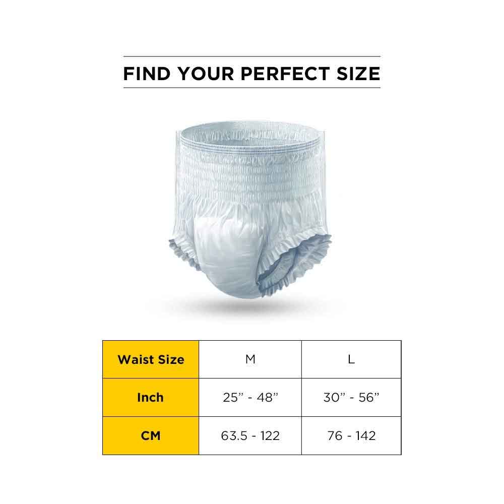 Friends Classic Adult Diapers Pants Style - 10 Count (Medium) with odour  lock and Anti-Bacterial Absorbent Core- Waist Size 25-48 inch ; 63.5-122cm  : Amazon.in: Health & Personal Care