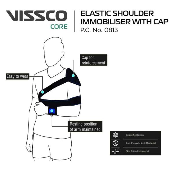 Vissco New Elastic Shoulder Immobilizer with Cap