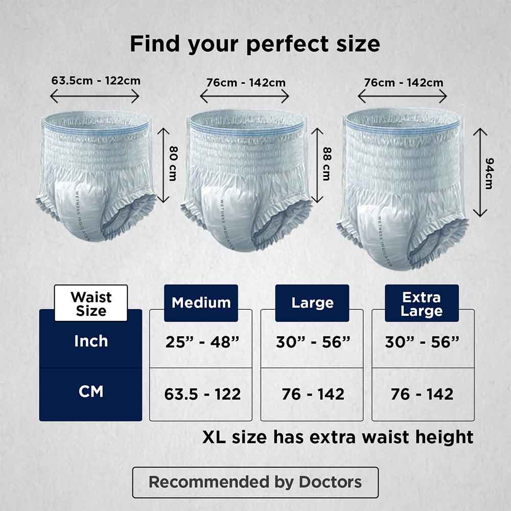 White Friends Premium Adult Diaper Pants Medium Waist 25-48 Inch 10s Pack  at Best Price in Coimbatore | Oceanic Healthcare